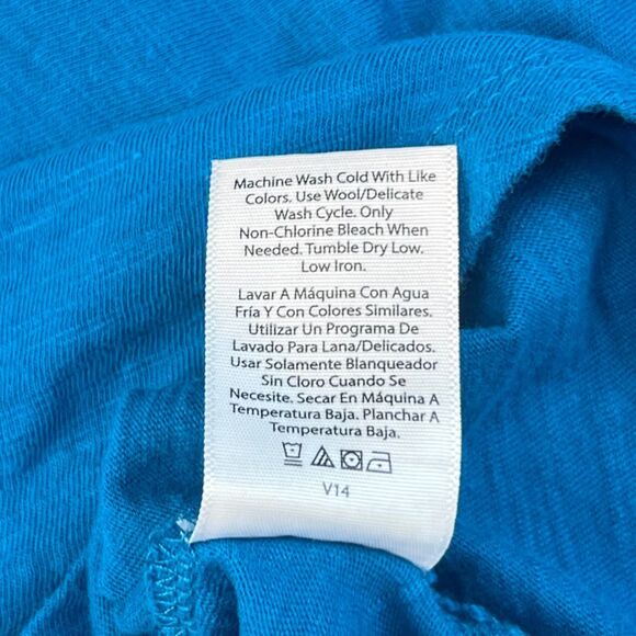 Time And Tru Tank Dress Womens 3XL Teal Blue Button Detail Scoop Neck Knit Dress - Picture 10 of 10